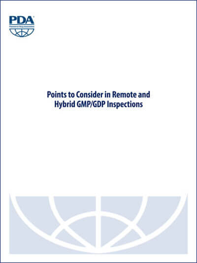 Cover for the Points to Consider in Remote and Hybrid GMP/GDP Inspections
