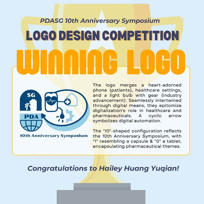 The presentation of the winning logo design for the 10th Annual Symposium
