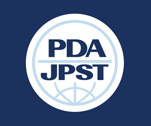 PDA JPST logo against a square blue field