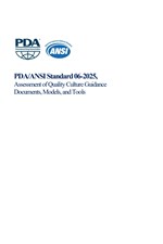 PDA/ANSI Standard 06-2025: Assessment of Quality Culture Guidance Documents, Models, and Tools